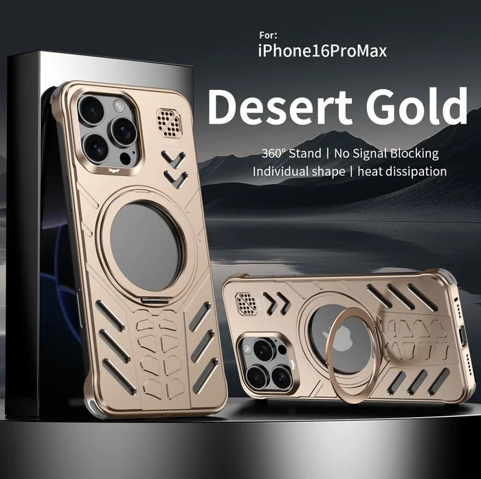 Aluminum Metal Hollow Magnetic Phone Case for iPhone