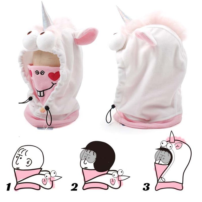 Anime Ski Balaclava, Winter Upgrade: yellow, black Pikachu, cartoon kawaii style