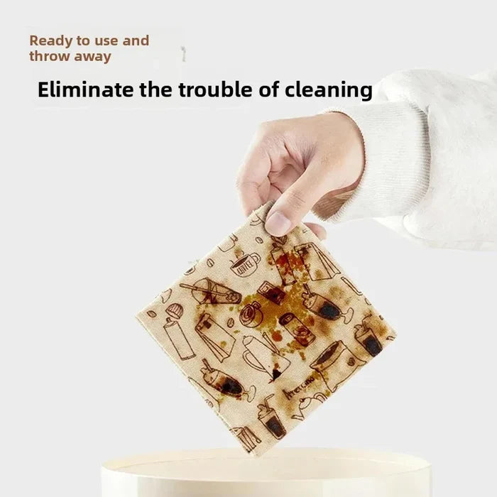 Antibacterial Microfiber Kitchen Dishcloth Hand-Tear Weekly