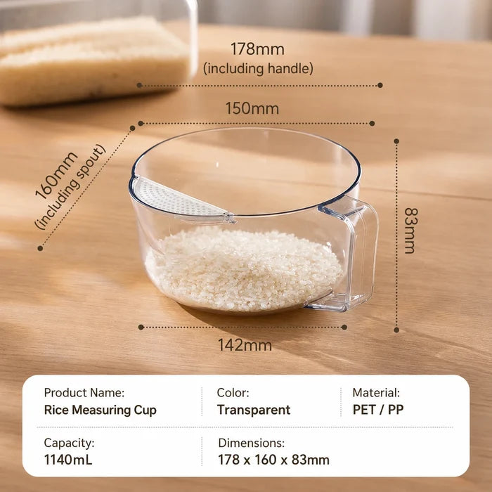 ANYA 2026 Custom Logo 2-in-1 Rice Washer Strainer Bowl Large Plastic