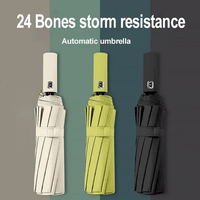 Auto Open Double Bones Umbrella Design for Business & Rain Protection