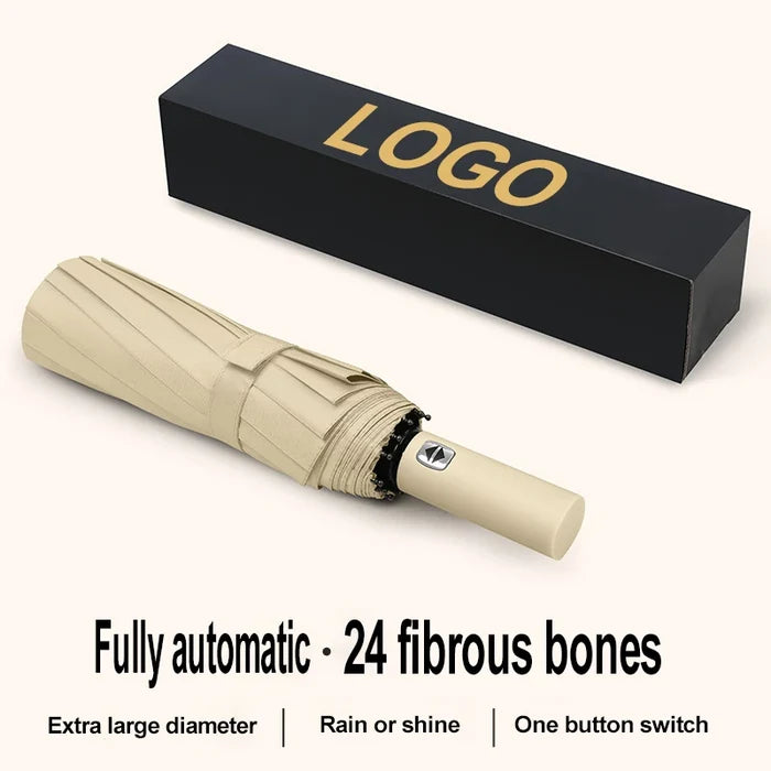 Auto Open Double Bones Umbrella Design for Business & Rain Protection