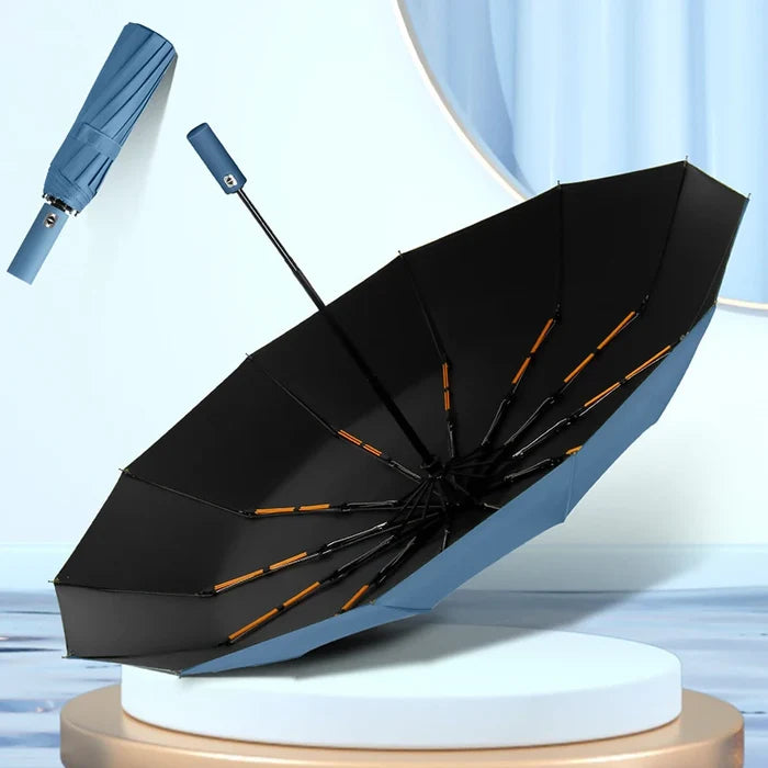 Auto Open Double Bones Umbrella Design for Business & Rain Protection