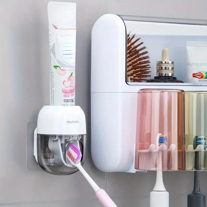Automatic Toothpaste Dispenser Set with 8 Brush Slots