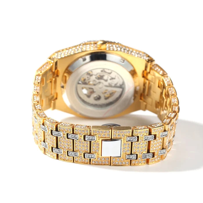 Black Gold Iced Out Mechanical Watches