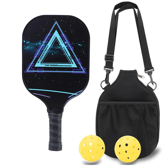 Black Women's Quilted Triangle Pickleball Backpack Crossbody Sling