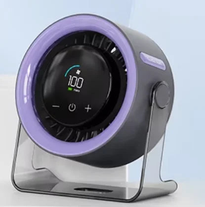 Bladeless Table/Desk Fan with Touch Control 100 Speeds Rechargeable