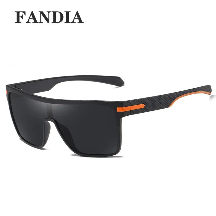 Blue Gradient Polarized Sunglasses with Carbon Fiber