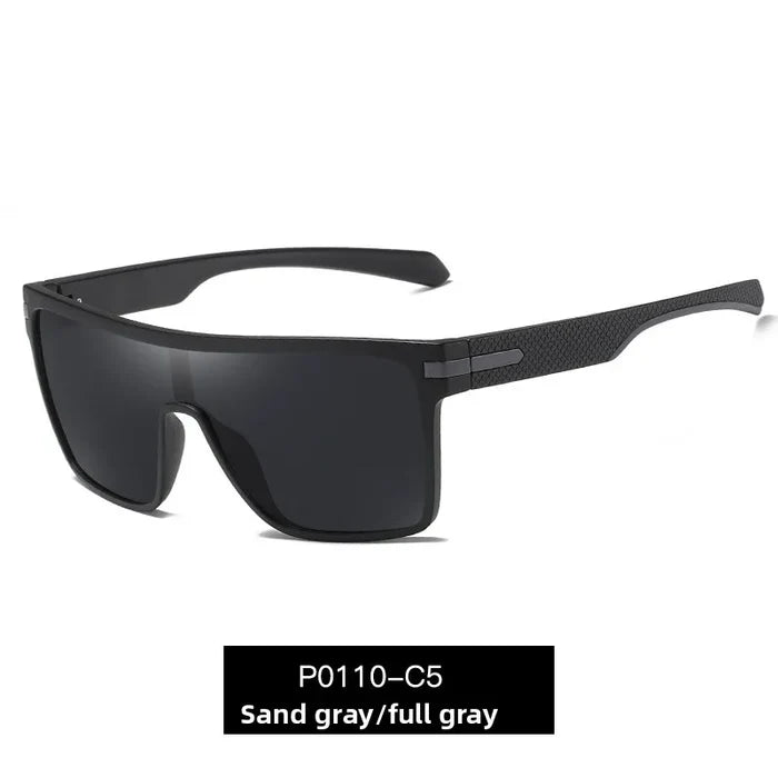 Blue Gradient Polarized Sunglasses with Carbon Fiber