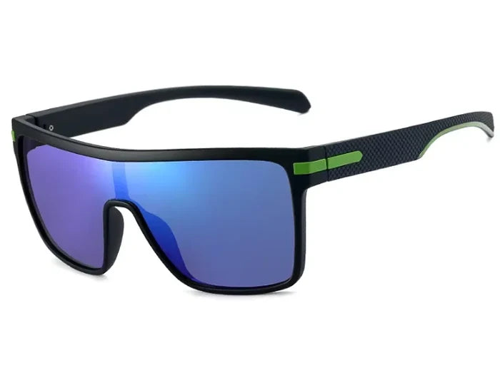 Blue Gradient Polarized Sunglasses with Carbon Fiber