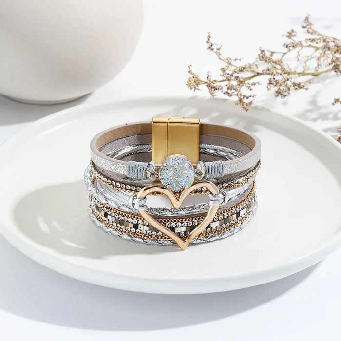 19.5CM / Gold and silver love