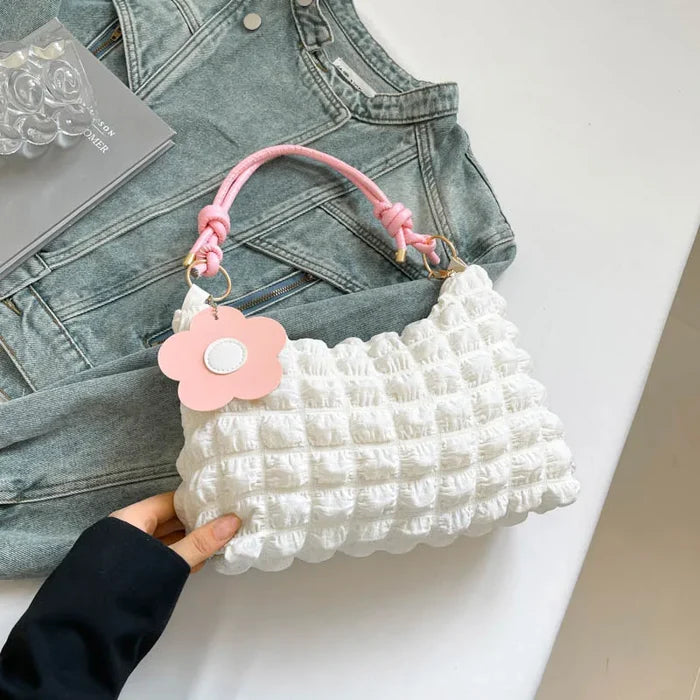 White with pink