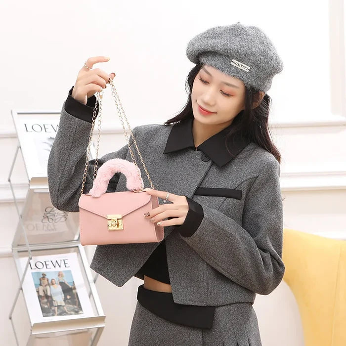 Bulong New Style Fashion Ladies Handbags Solid Color Plain