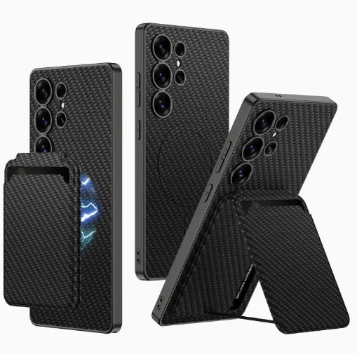 Business Plain Leather Built-in Magnetic Charging