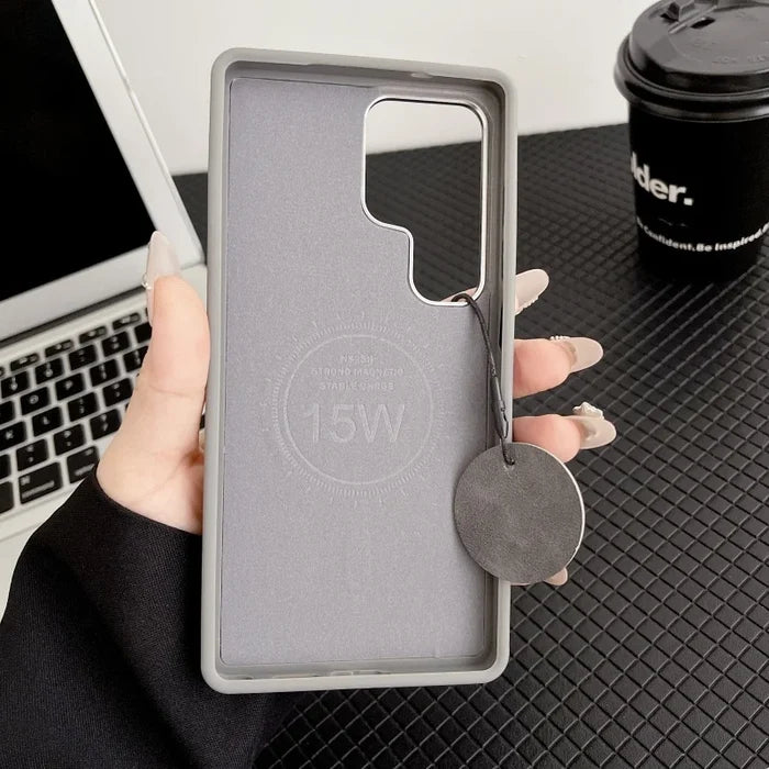 Business PU Leather Magnetic Phone Case for Samsung S24 S25 Ultra