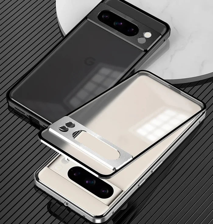 Business Style Suitable for Google Pixel Snap Button Phone case Metallic Single-sided Magnetic Protective case