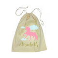 Calico Drawstring Bag - Pink Unicorn