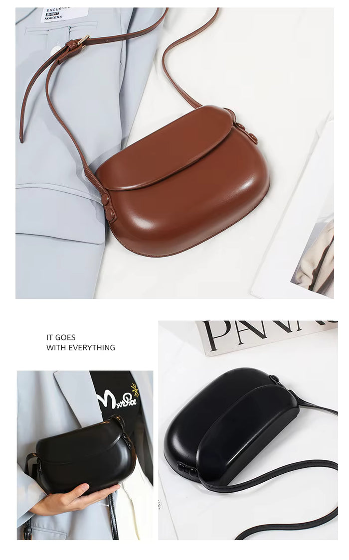 CandyShell Retro Mini Saddle Bag – Stylish Women’s Crossbody Shoulder Bag