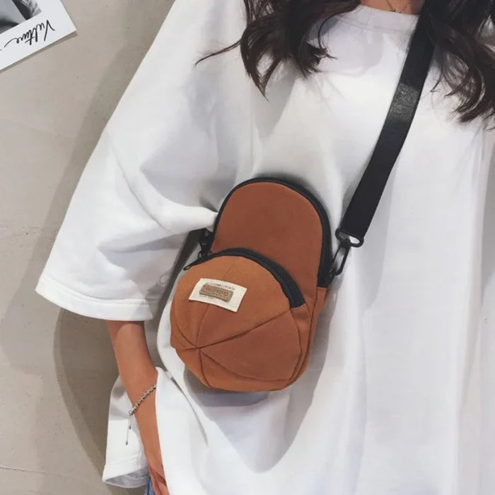 Canvas Mini Unisex Trendy Hat Style Crossbody Bag Versatile
