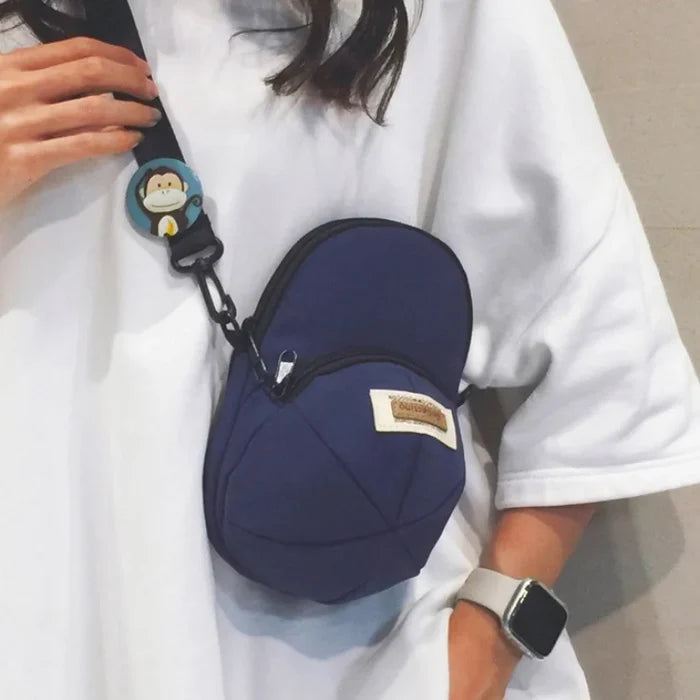 Canvas Mini Unisex Trendy Hat Style Crossbody Bag Versatile