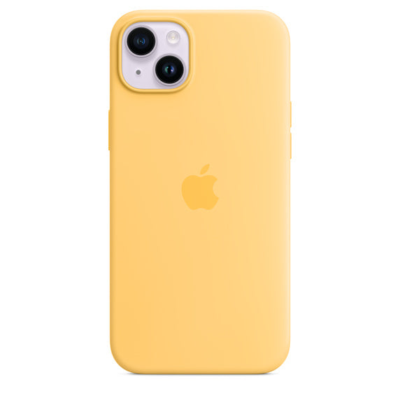 Capa Silicone MagSafe iPhone 14 Plus - Amarelo solar