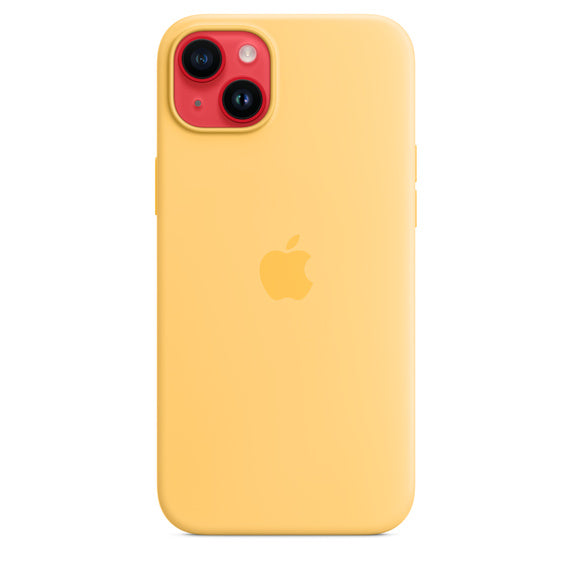Capa Silicone MagSafe iPhone 14 Plus - Amarelo solar