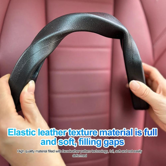 Car Seat Gap Filler – Leak-Proof Side Seam Plug Strip, Seatbelt Hole Drop Blocker Interior Kit