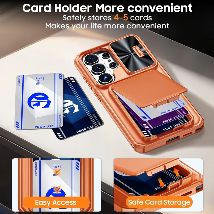 CardGuard Pro Samsung S26 Ultra Case – Sliding Camera Cover with Stand & Anti-Fall Protection