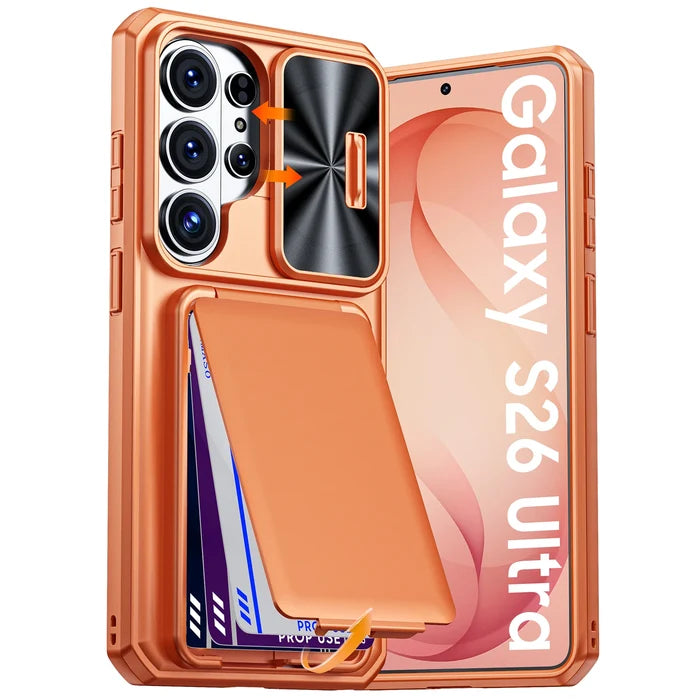 CardGuard Pro Samsung S26 Ultra Case – Sliding Camera Cover with Stand & Anti-Fall Protection