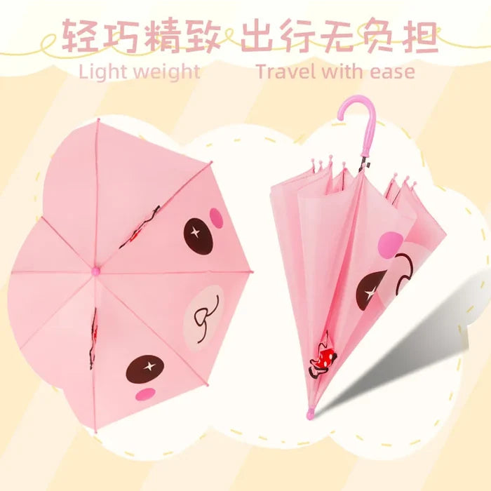 Cartoon Children's Straight Umbrella with Ears Cute Design