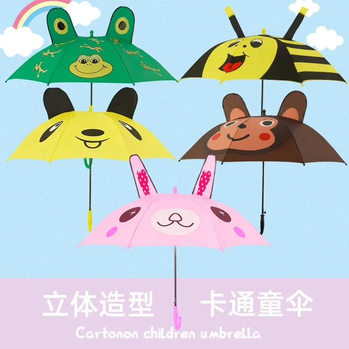 Cartoon Children's Straight Umbrella with Ears Cute Design