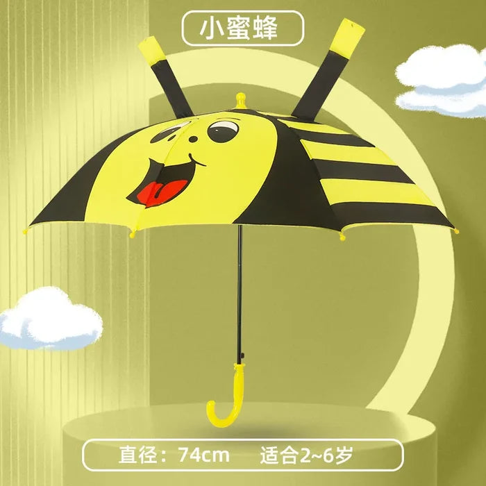 Cartoon Children's Straight Umbrella with Ears Cute Design