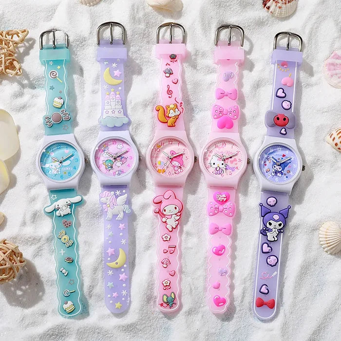 Cartoon Sanrio Kids Quartz Watch - 35mm Silicone Strap