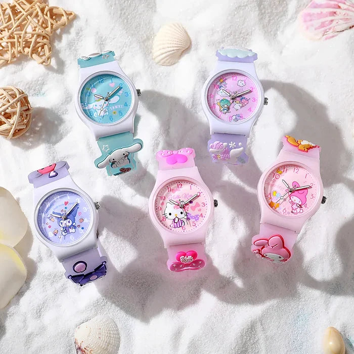 Cartoon Sanrio Kids Quartz Watch - 35mm Silicone Strap