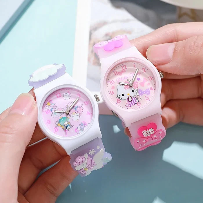 Cartoon Sanrio Kids Quartz Watch - 35mm Silicone Strap