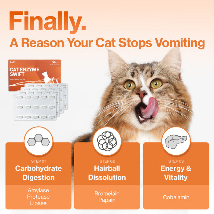 Cat Enzymes Swift for Cat Vomiting Care Support