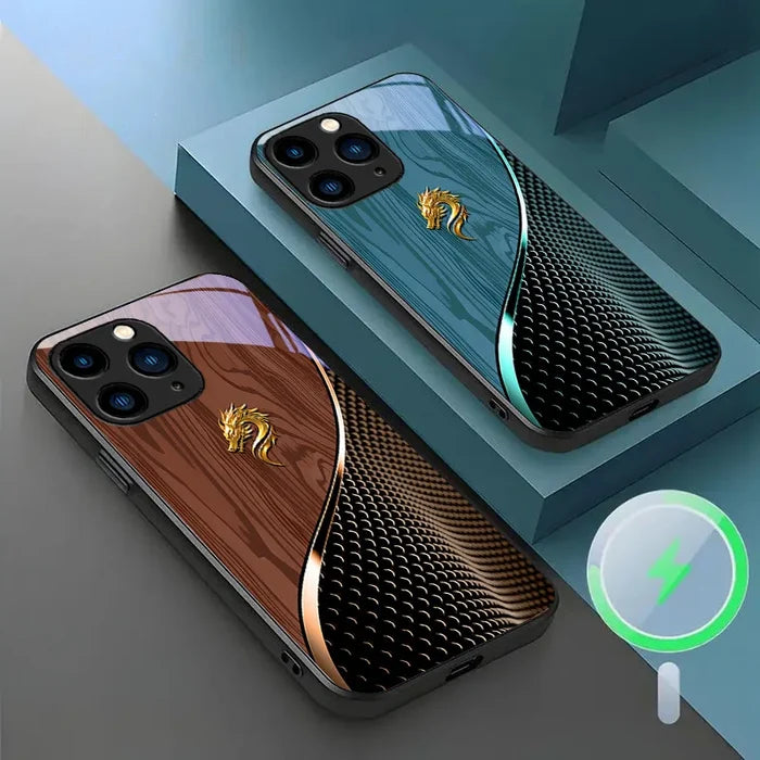 CHAOYIDIAN Electroplated Tempered Glass Shockproof Phone Case