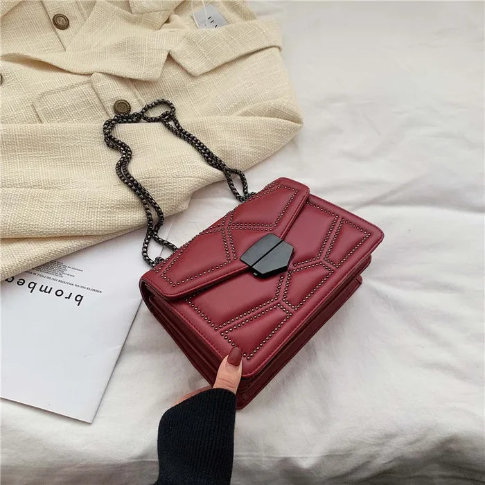 Chic Rivet Chain Shoulder Bags & Handbags