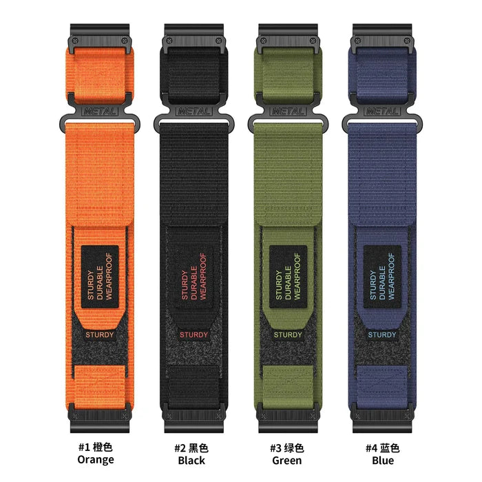 Chungming Outdoor Rugged Woven Nylon Sport Adjustable Watch Band