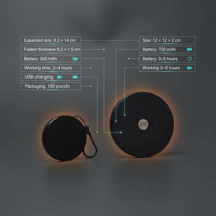 Circular Folding Paper Lamp Rotating Design LED Desk Lamp for Home Decor