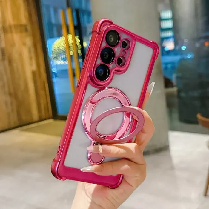 Clear Magnetic Kickstand Case for Galaxy