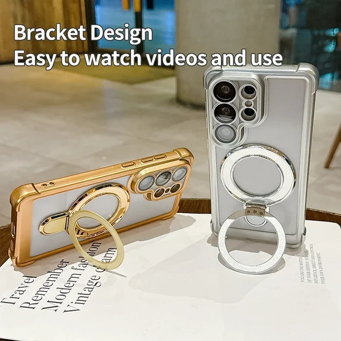 Clear Magnetic Kickstand Case for Galaxy