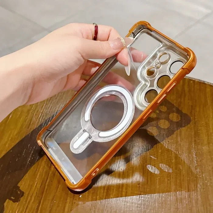 Clear Magnetic Kickstand Case for Galaxy