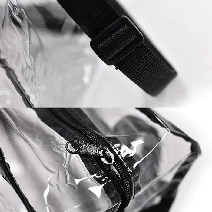 Clear PVC Tote Bag with Zipper - Stadium Approved