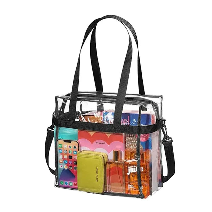 Clear PVC Tote Bag with Zipper - Stadium Approved