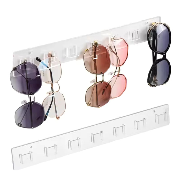 ClearView Wall Glasses Rack – Acrylic Eyewear Display Organizer