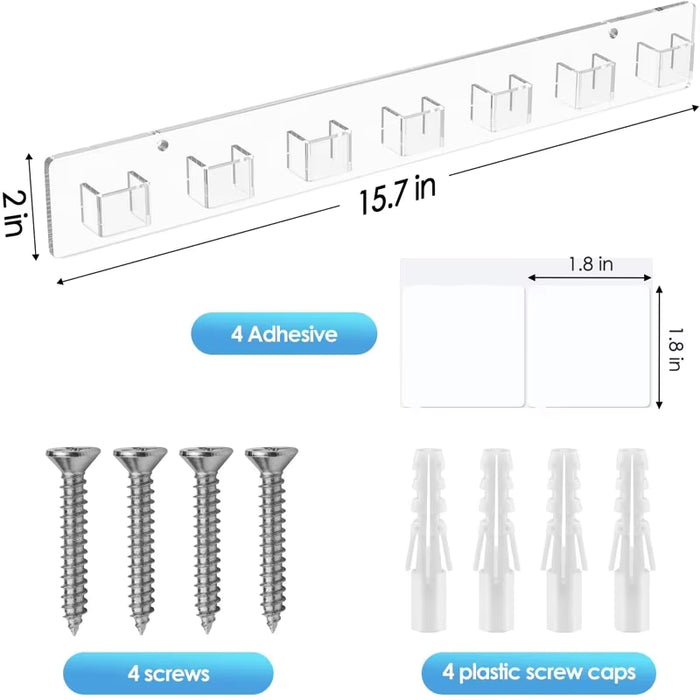 ClearView Wall Glasses Rack – Acrylic Eyewear Display Organizer