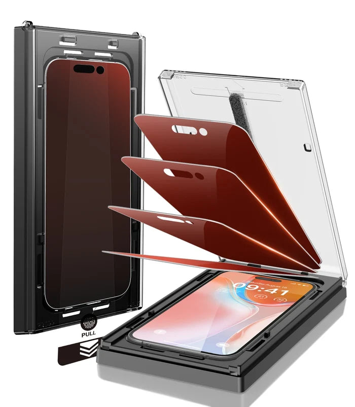 Colorful 9H Hardness Easy Installation Privacy Tempered Glass