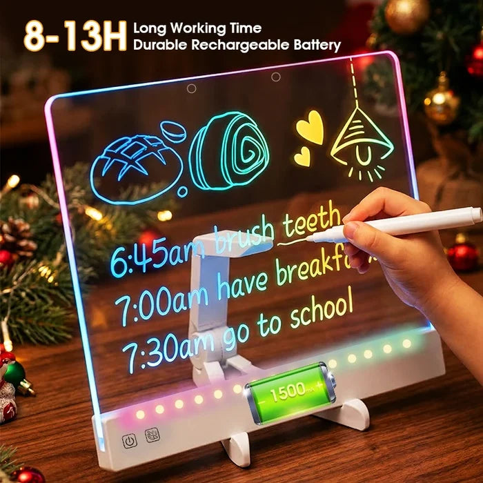 Colorful Acrylic Light-Up Drawing Board with Hanging Chain