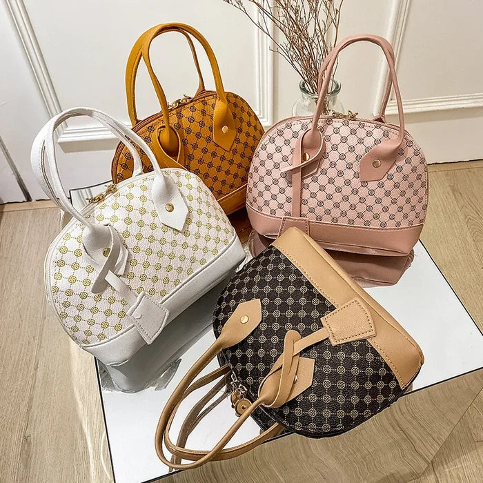 Contrast Color Shell Shape Shoulder Bag Ladies Messenger Crossbody Bags